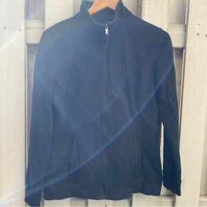 CRZ YOGA Women's Black Cotton Slim Fit Jacket